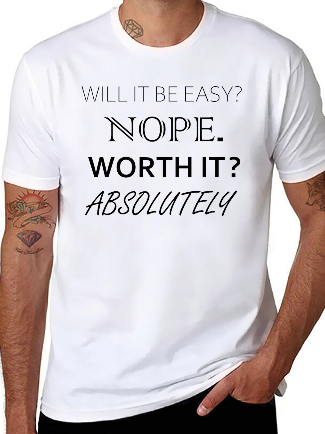 Will It Be Easy? Mens Black T-Shirt