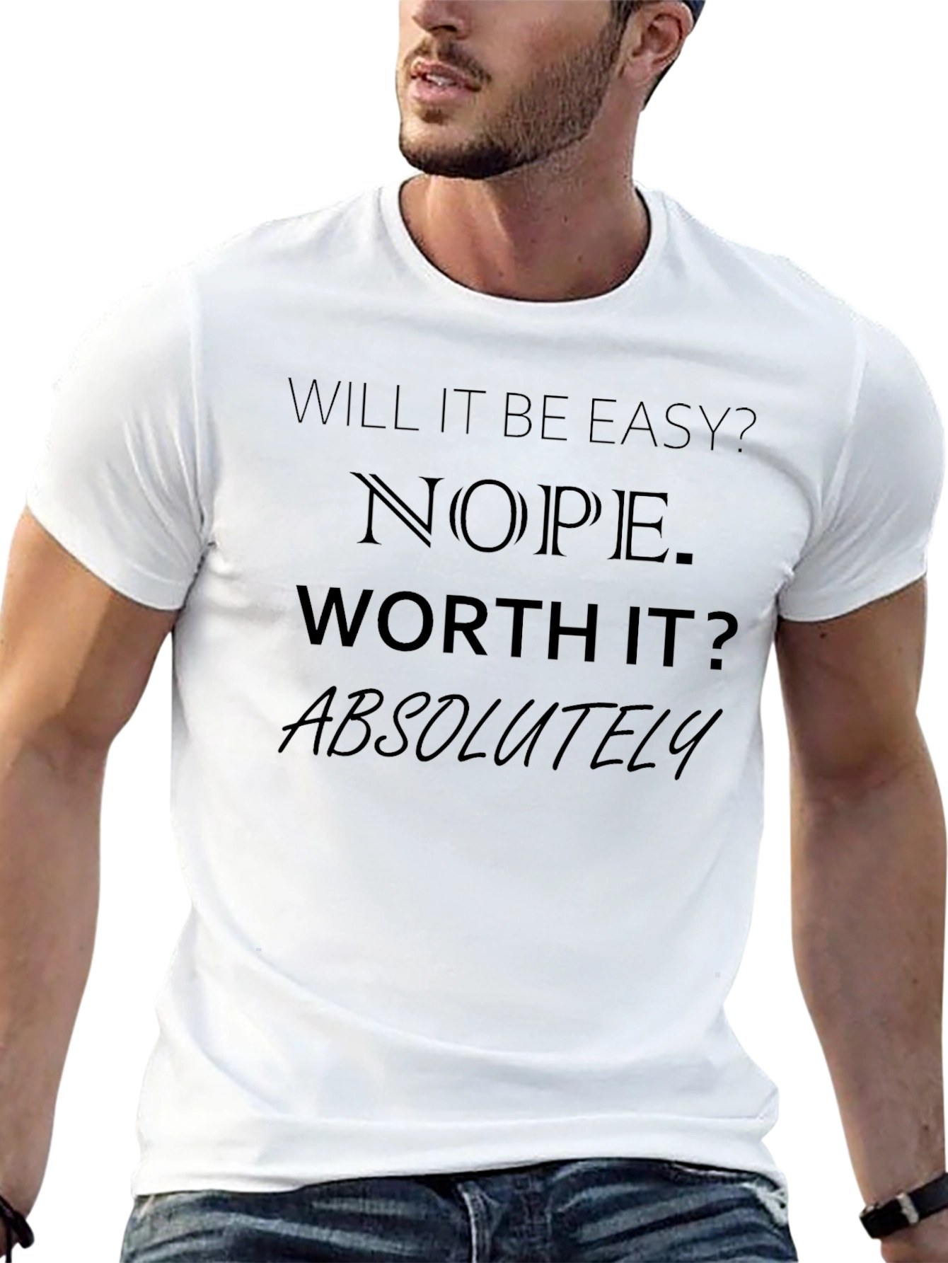 Will It Be Easy? Mens Black T-Shirt