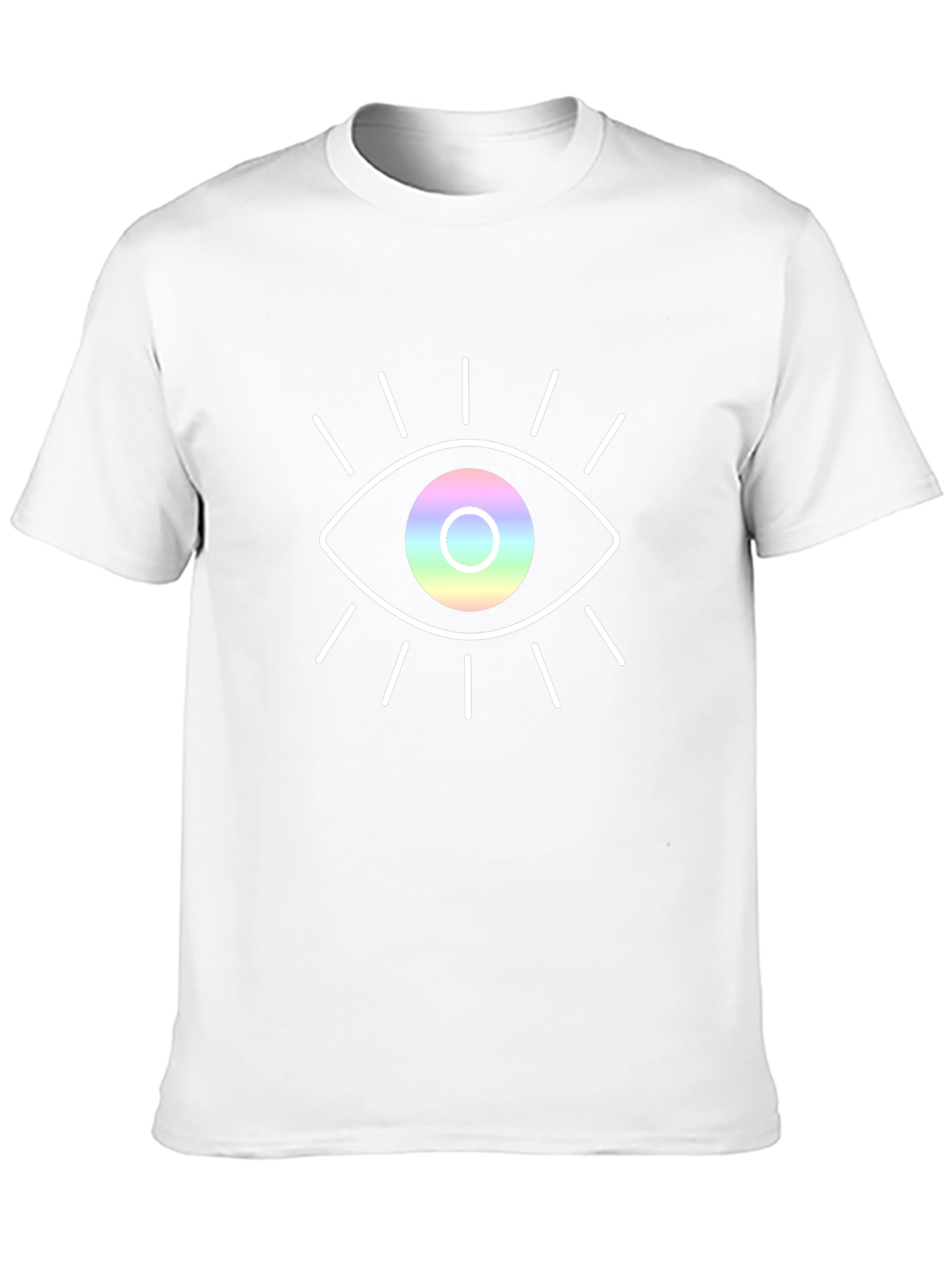 Rainbow Eye Graphic Black T-Shirt