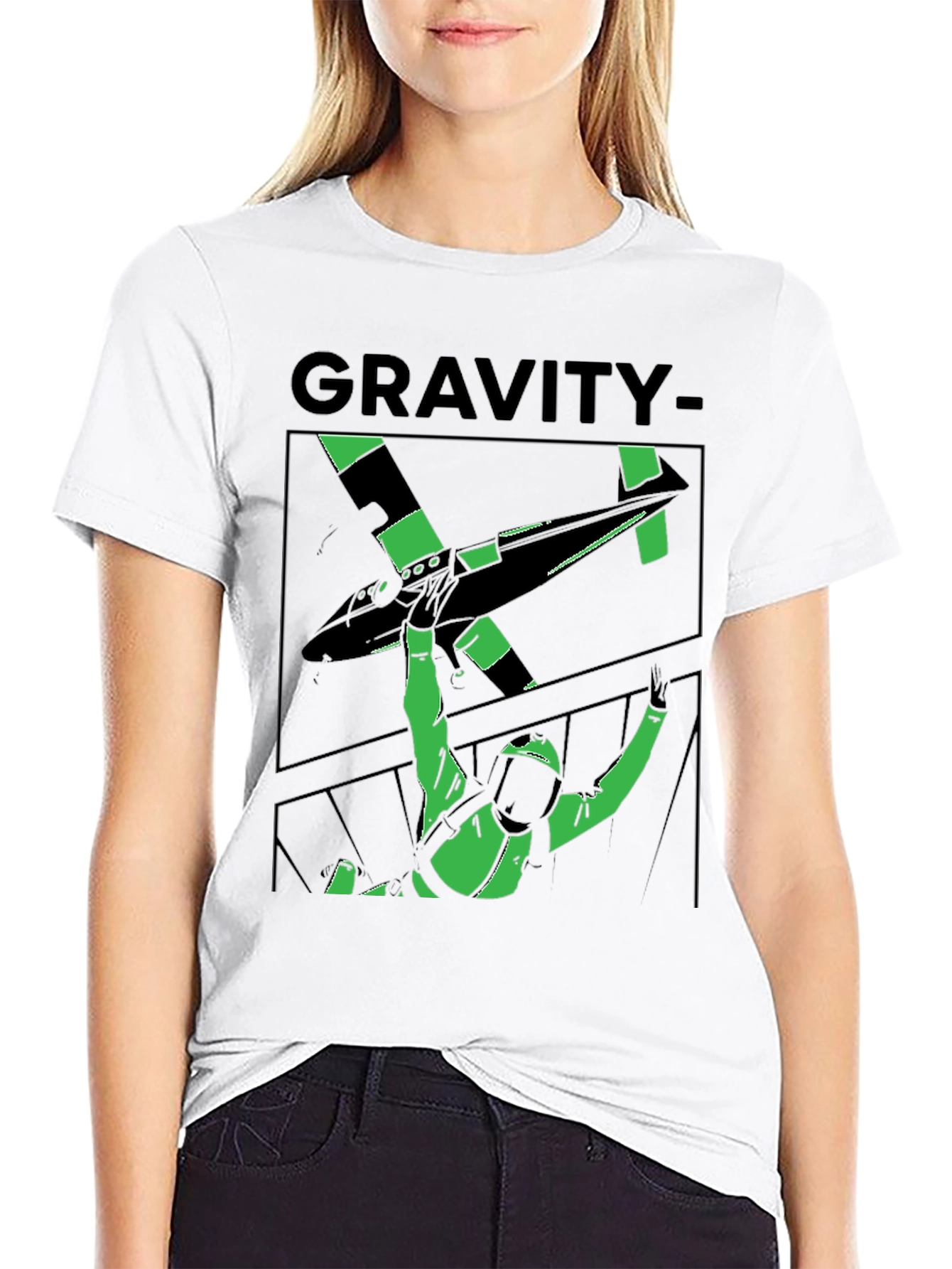 Gravity Skydive T-Shirt - Black Graphic Tee