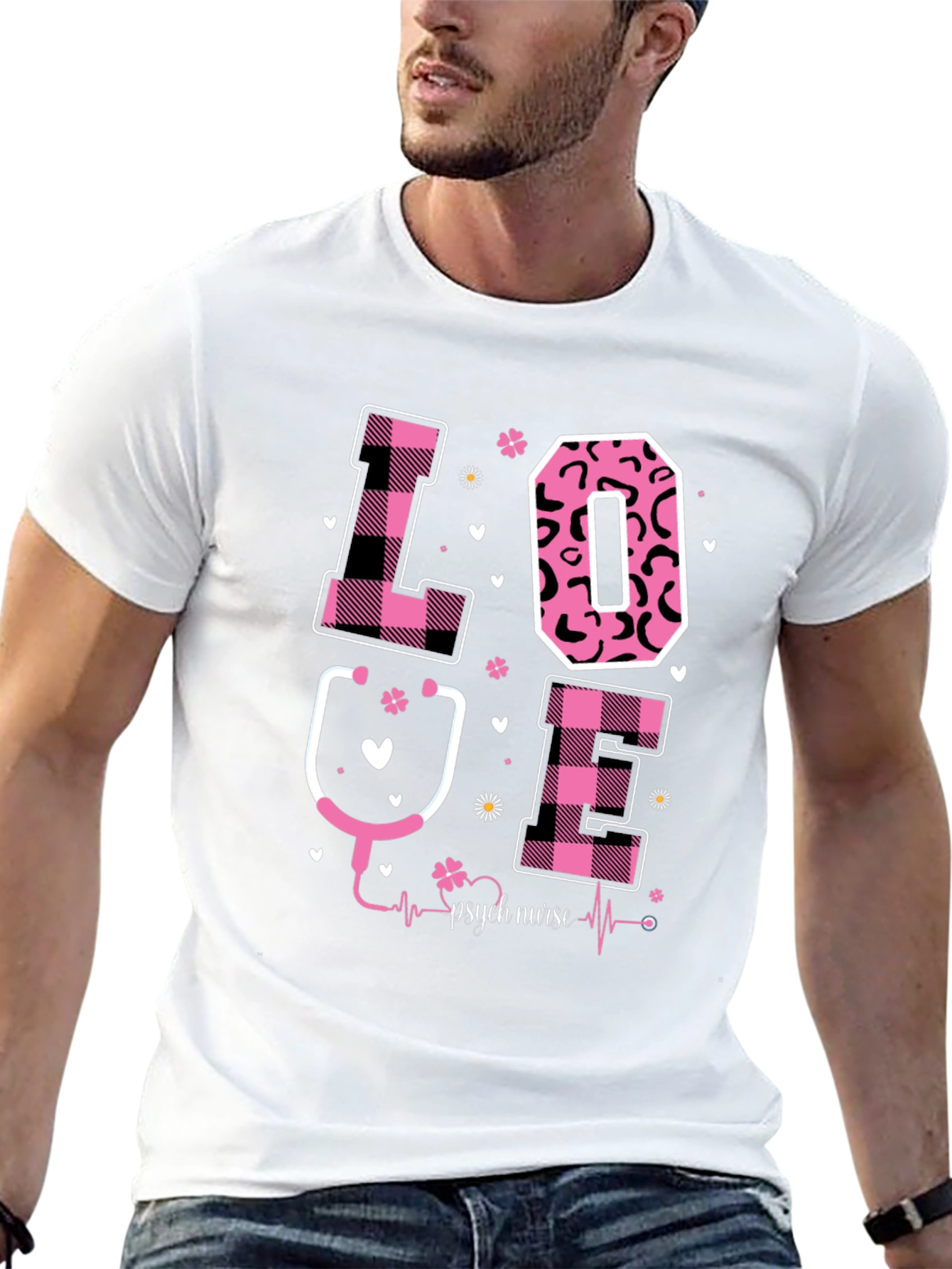 Psych Nurse Love Graphic T-Shirt
