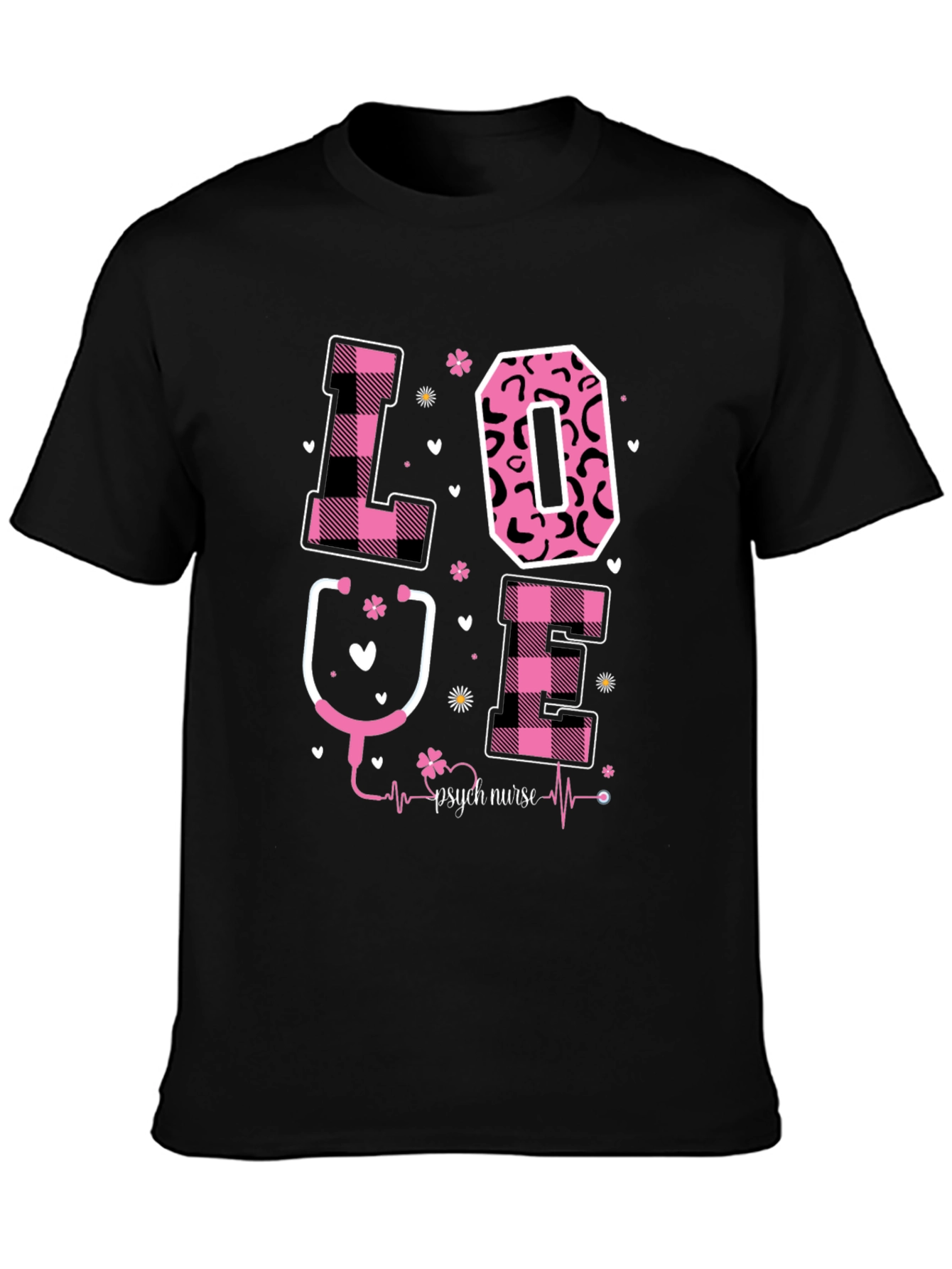 Psych Nurse Love Graphic T-Shirt