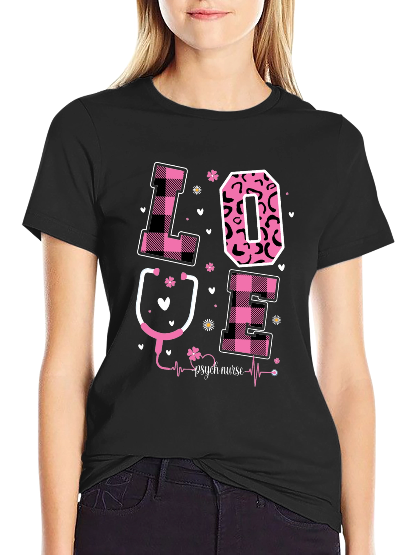 Psych Nurse Love Graphic T-Shirt