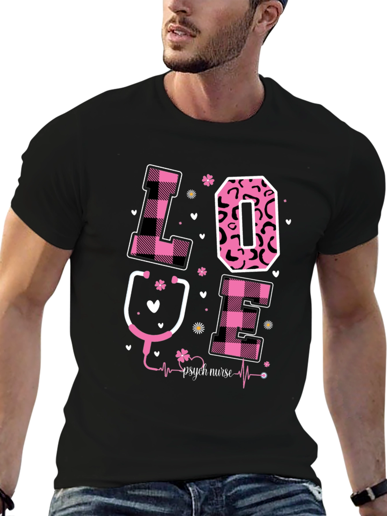 Psych Nurse Love Graphic T-Shirt