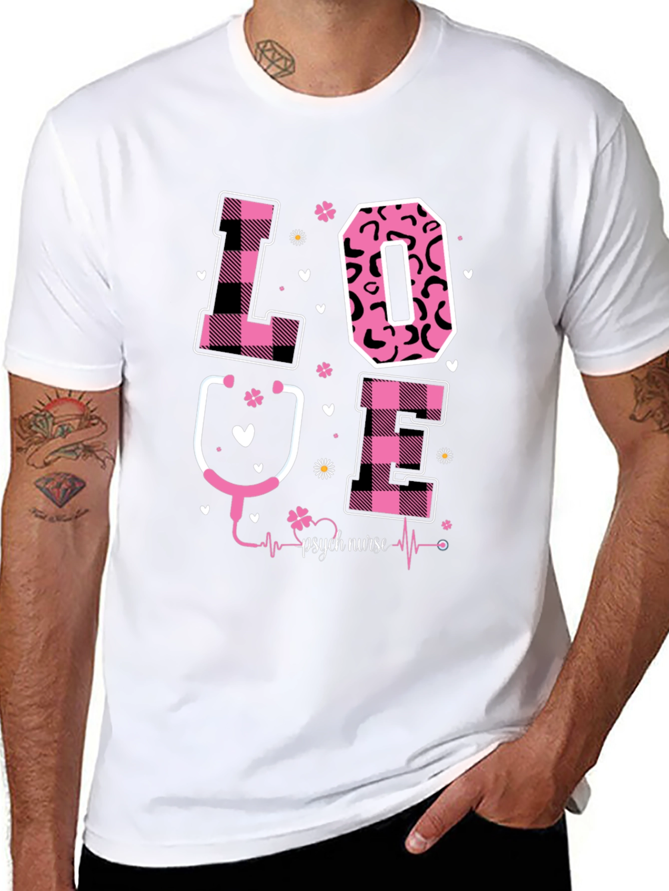 Psych Nurse Love Graphic T-Shirt