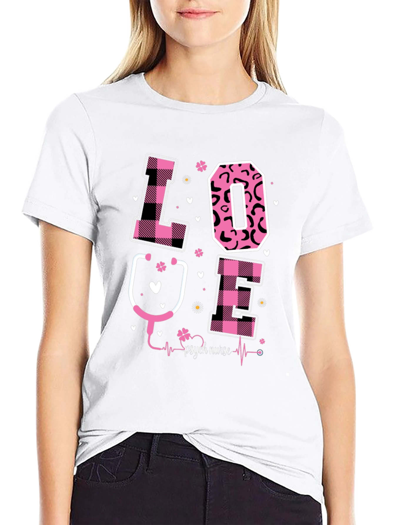 Psych Nurse Love Graphic T-Shirt