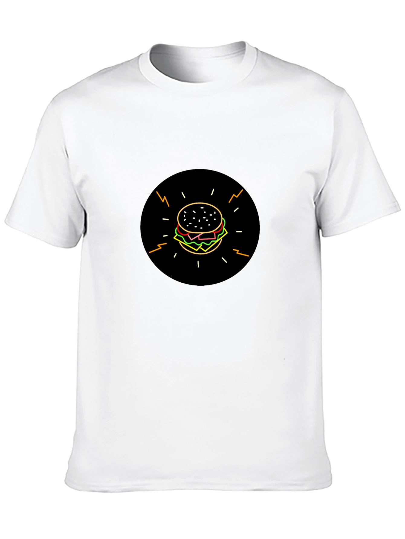 Burger Graphic Black T-Shirt - Stylish & Fun!