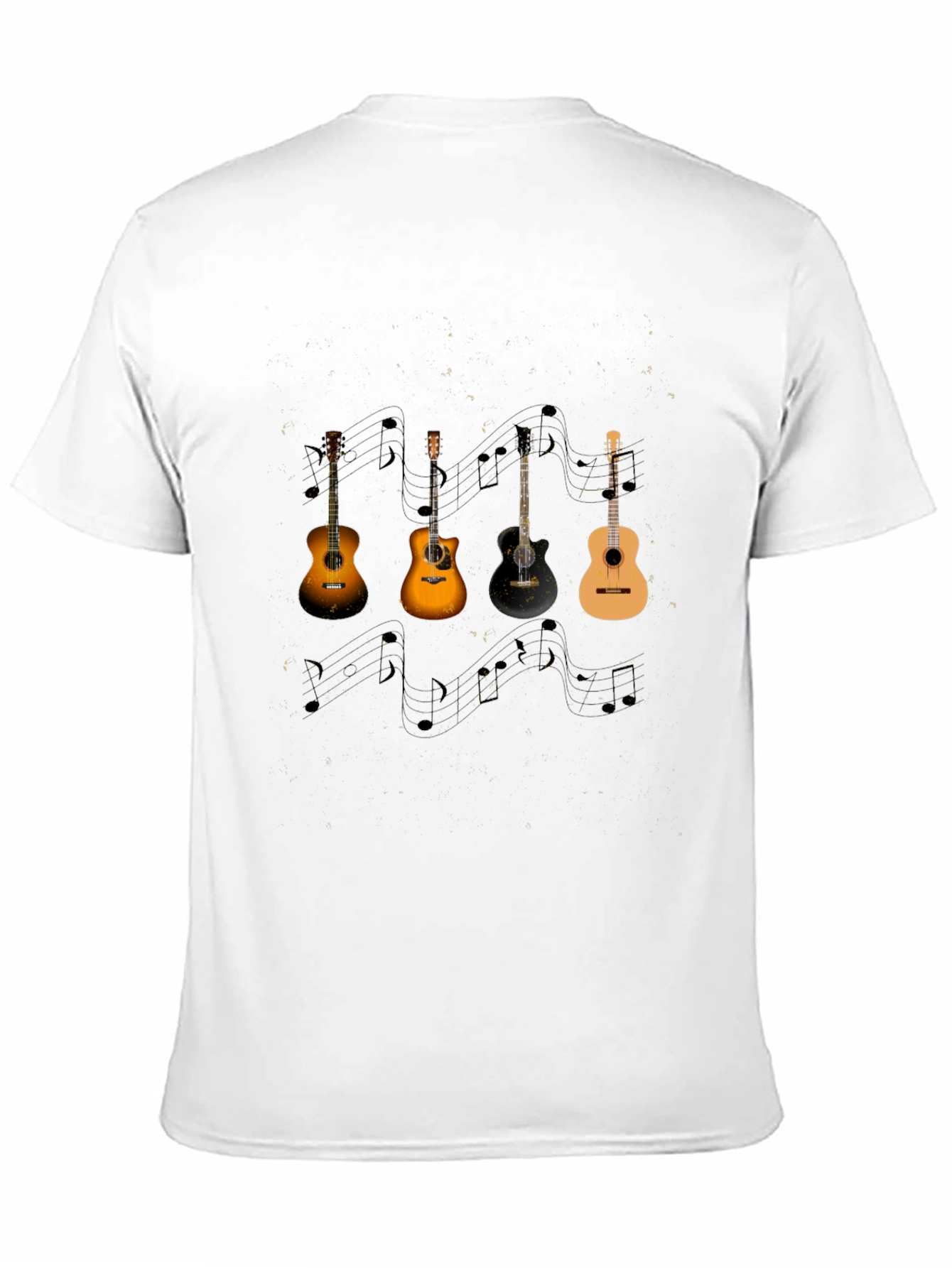 Guitar Music Notes Black Tee