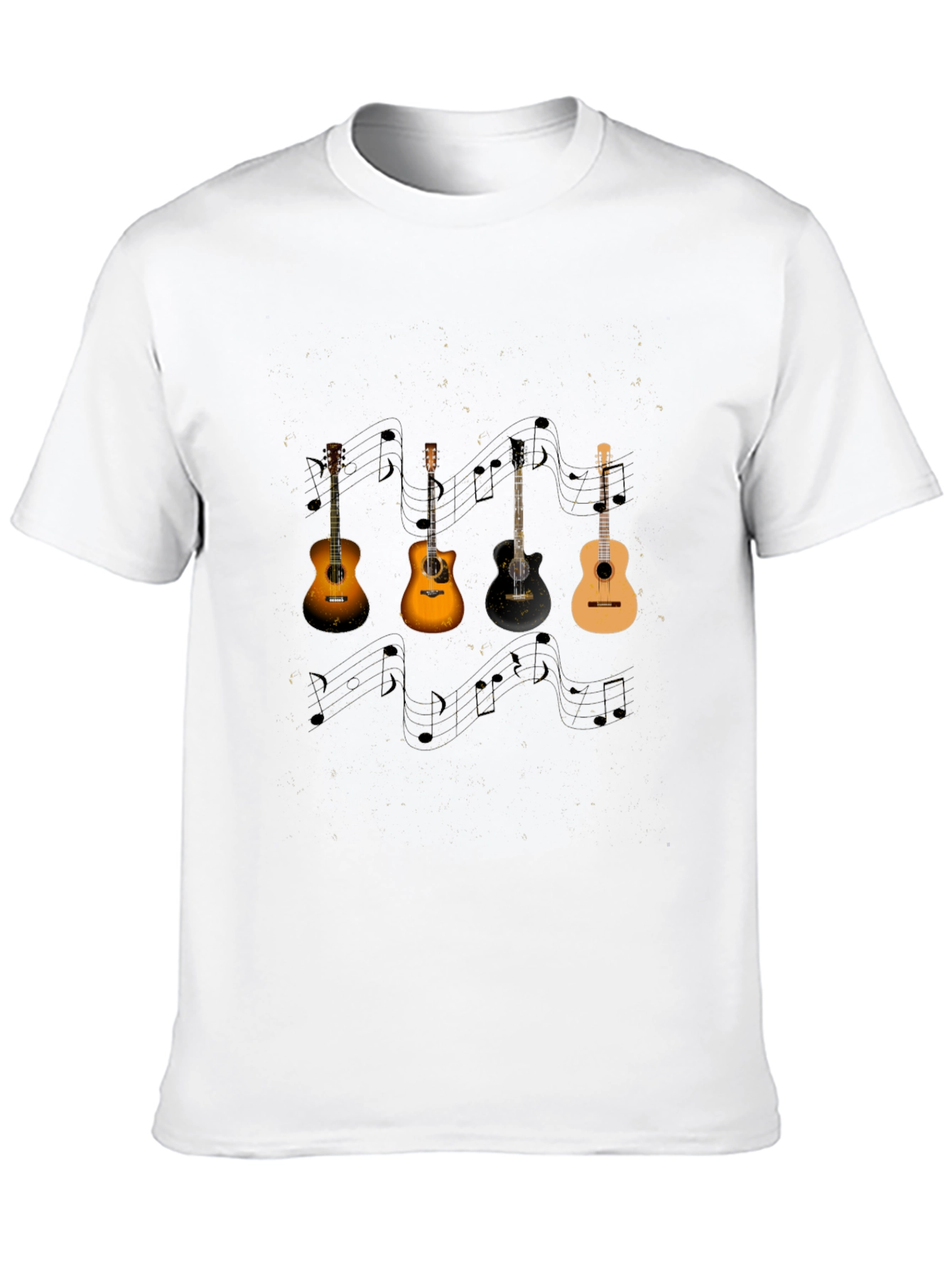 Guitar Music Notes Black Tee