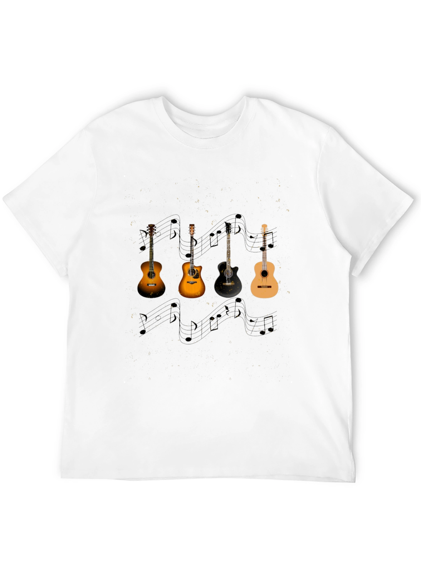 Guitar Music Notes Black Tee