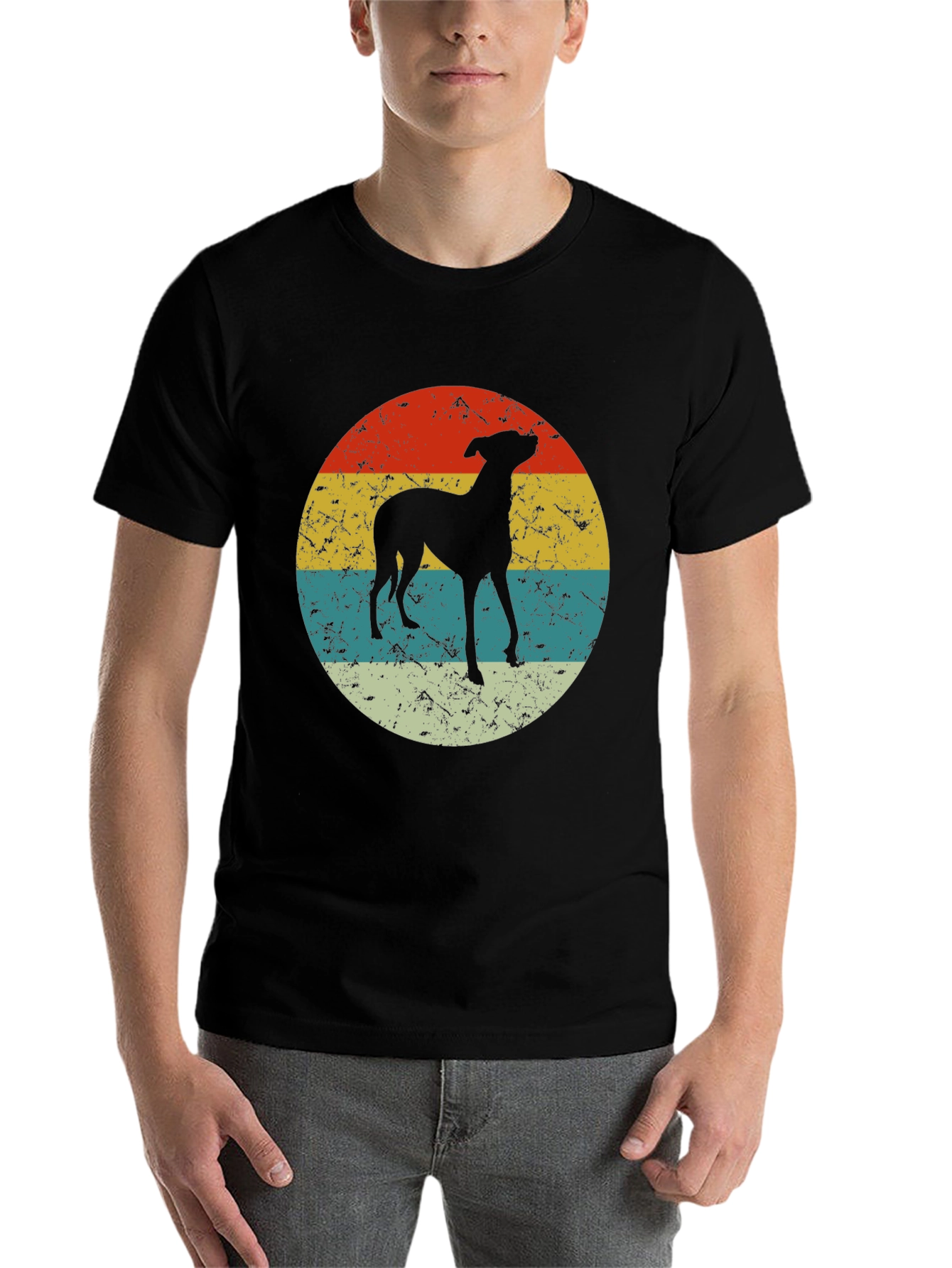 Retro Dog Silhouette Graphic Tee