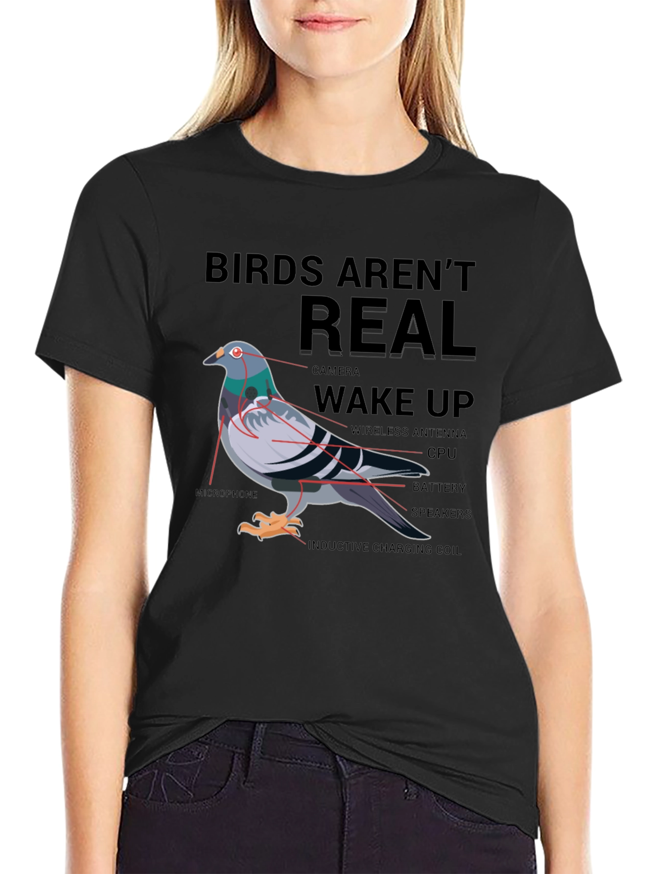 Birds Arent Real Conspiracy T-Shirt