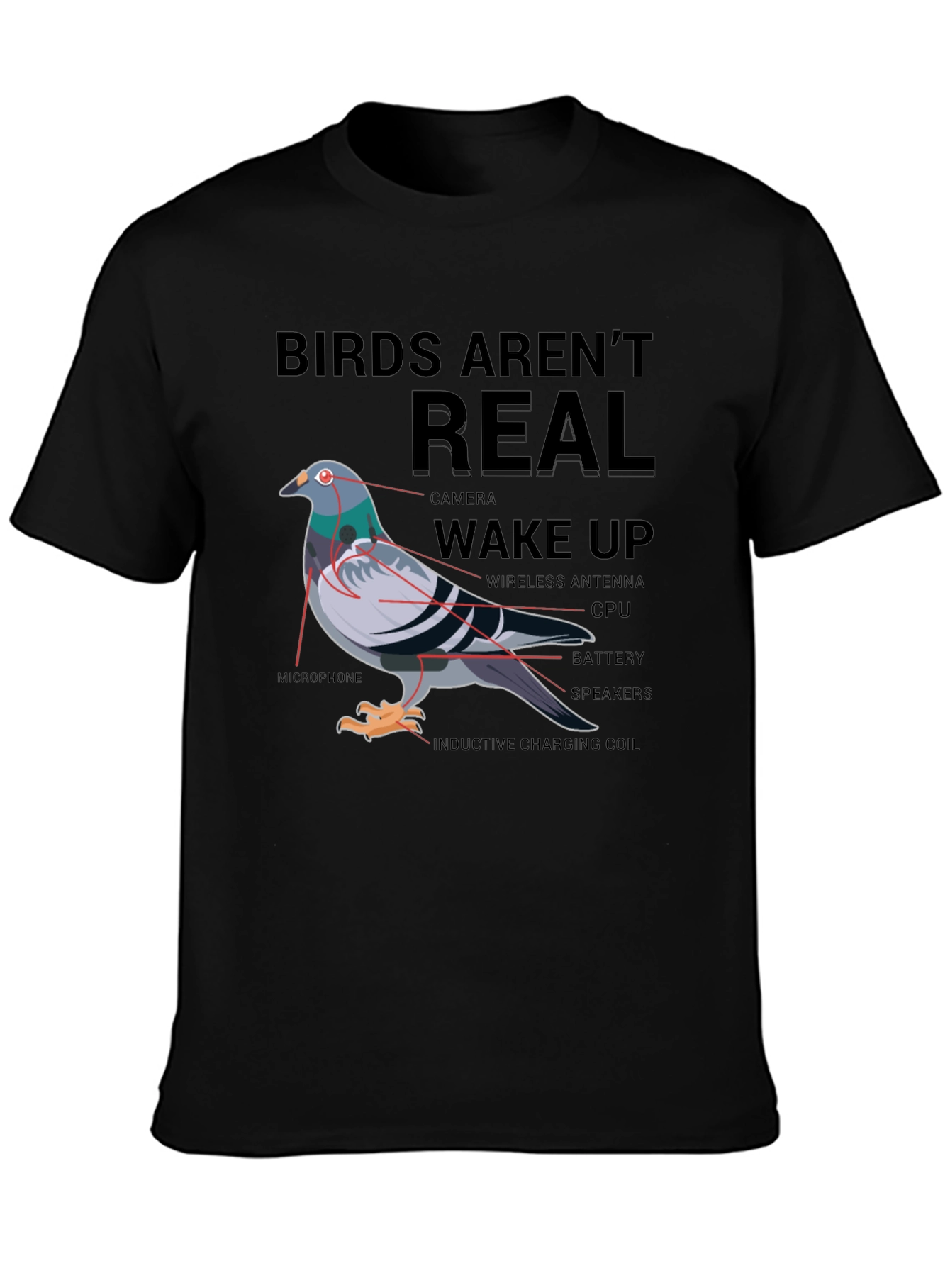 Birds Arent Real Conspiracy T-Shirt