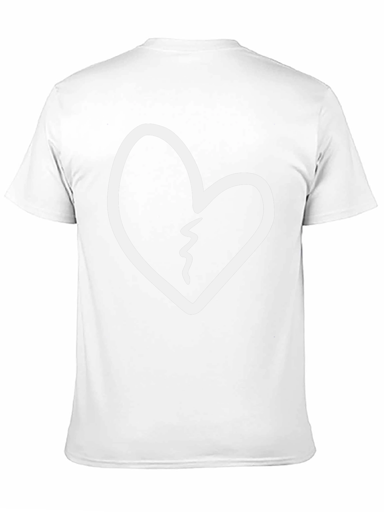 Broken Heart Graphic Tee - Black Cotton T-Shirt