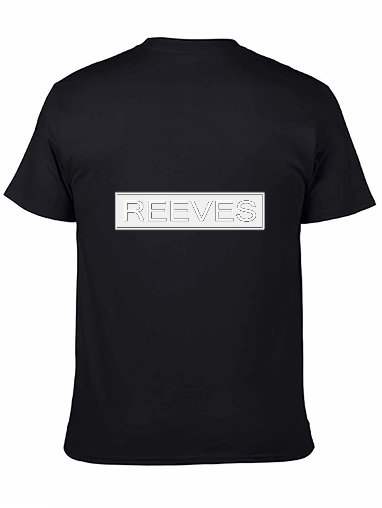 REEVES Text Graphic Black T-Shirt - Modern Style