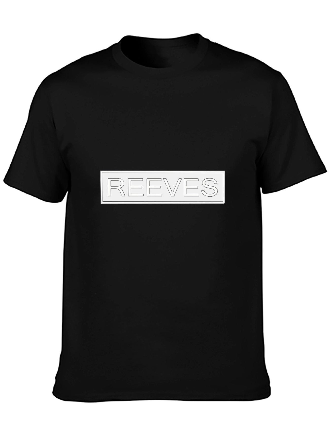 REEVES Text Graphic Black T-Shirt - Modern Style