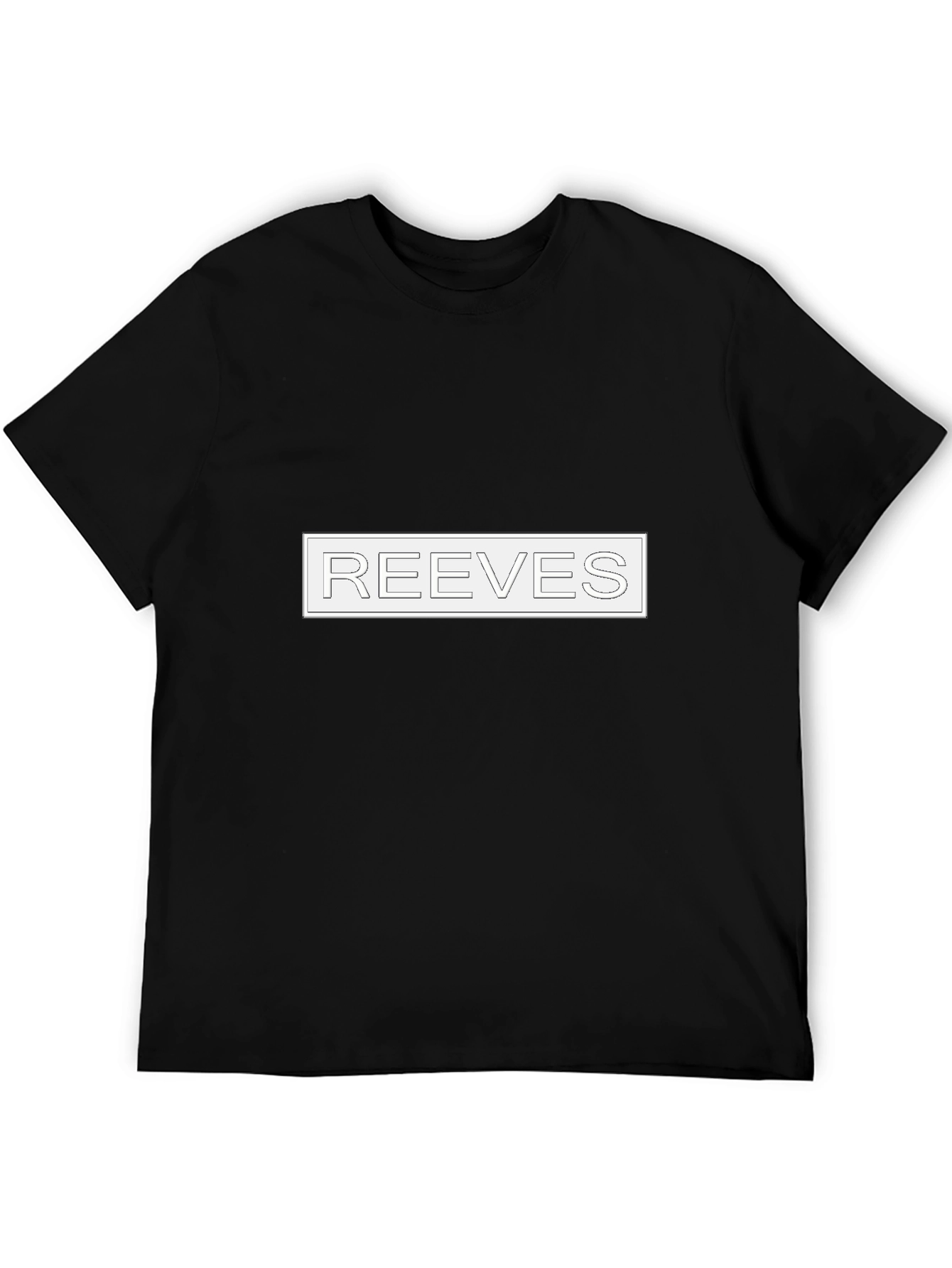 REEVES Text Graphic Black T-Shirt - Modern Style
