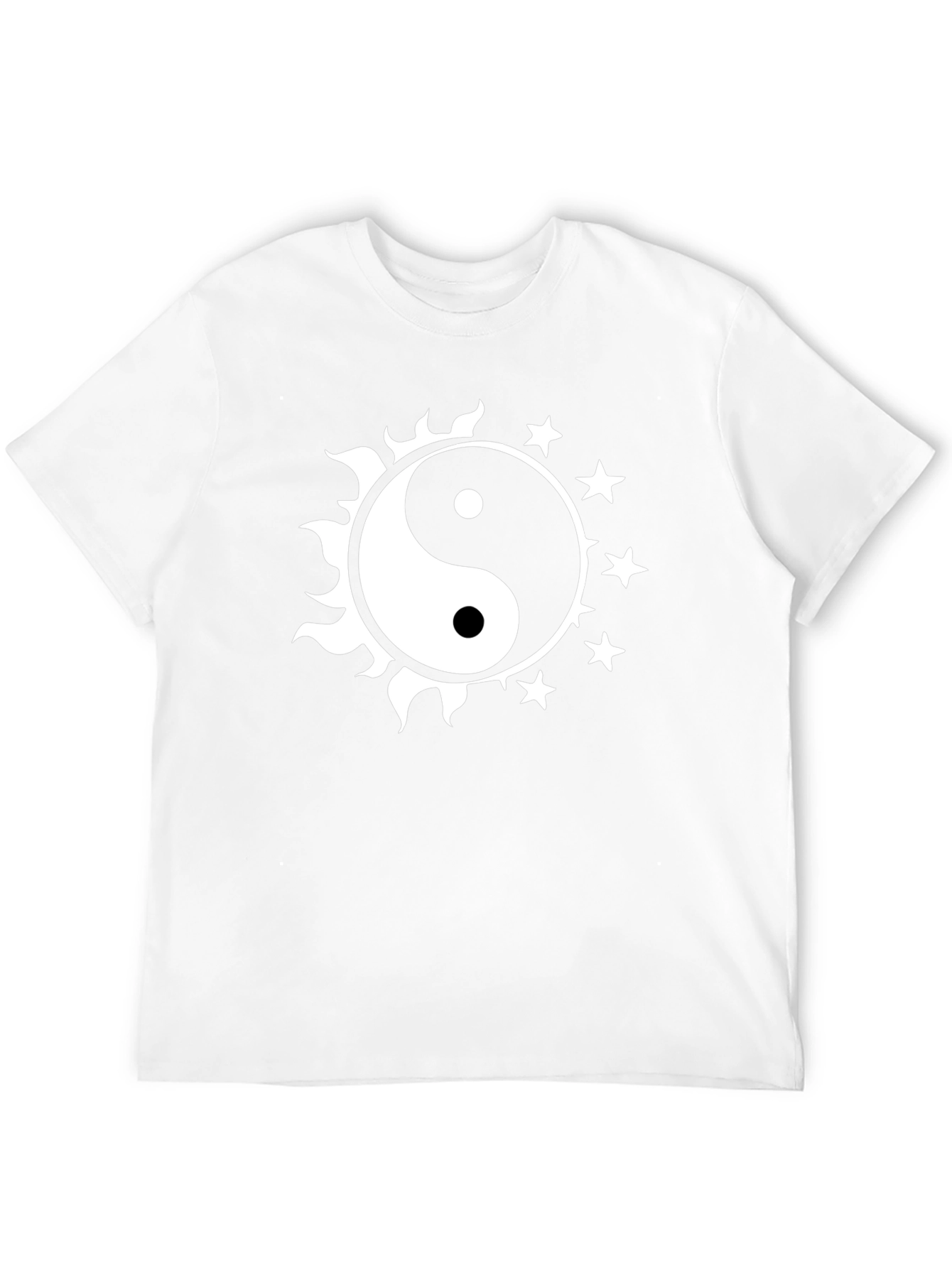 Yin Yang Sun & Stars Graphic Tee - Black