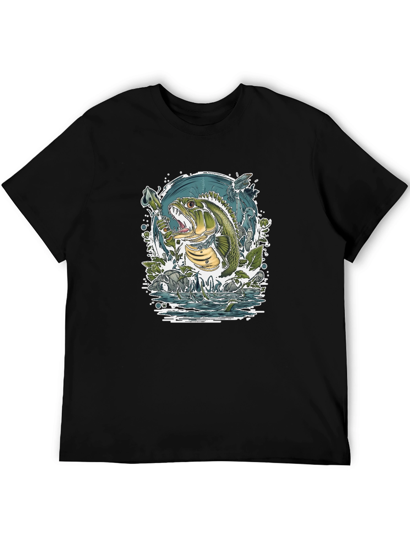 Bass Fishing T-Shirt - Graphic Print