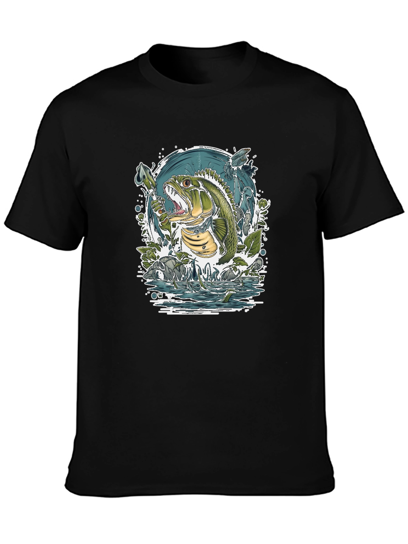 Bass Fishing T-Shirt - Graphic Print