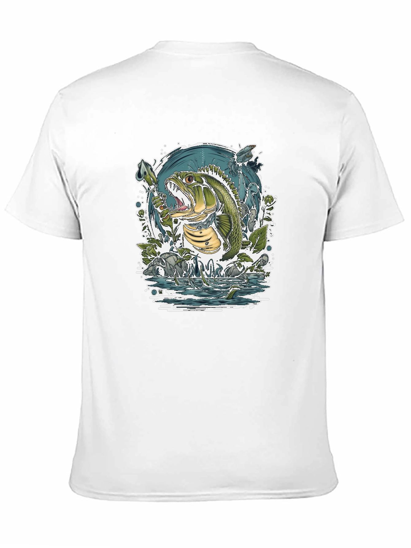 Bass Fishing T-Shirt - Graphic Print