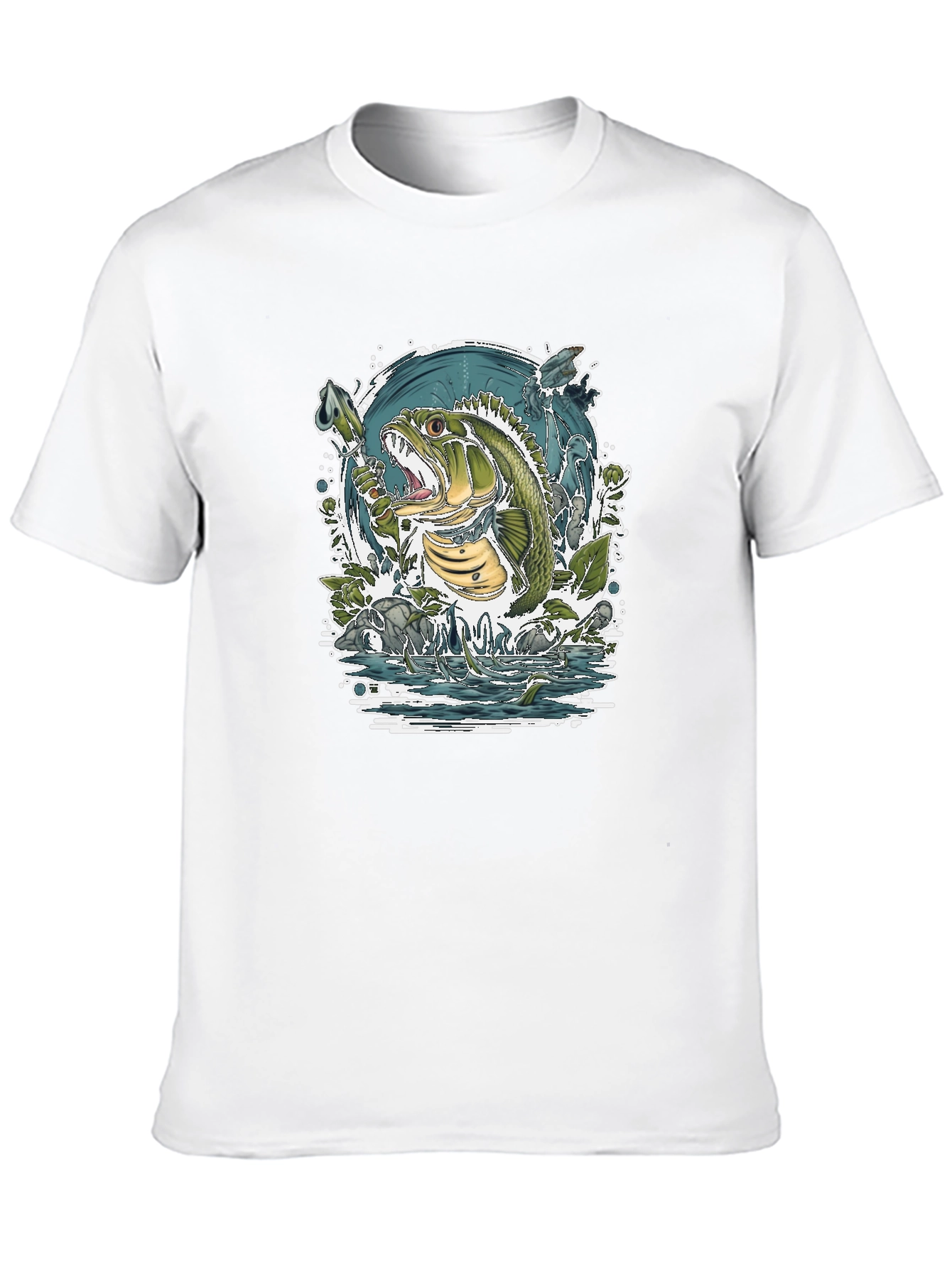 Bass Fishing T-Shirt - Graphic Print