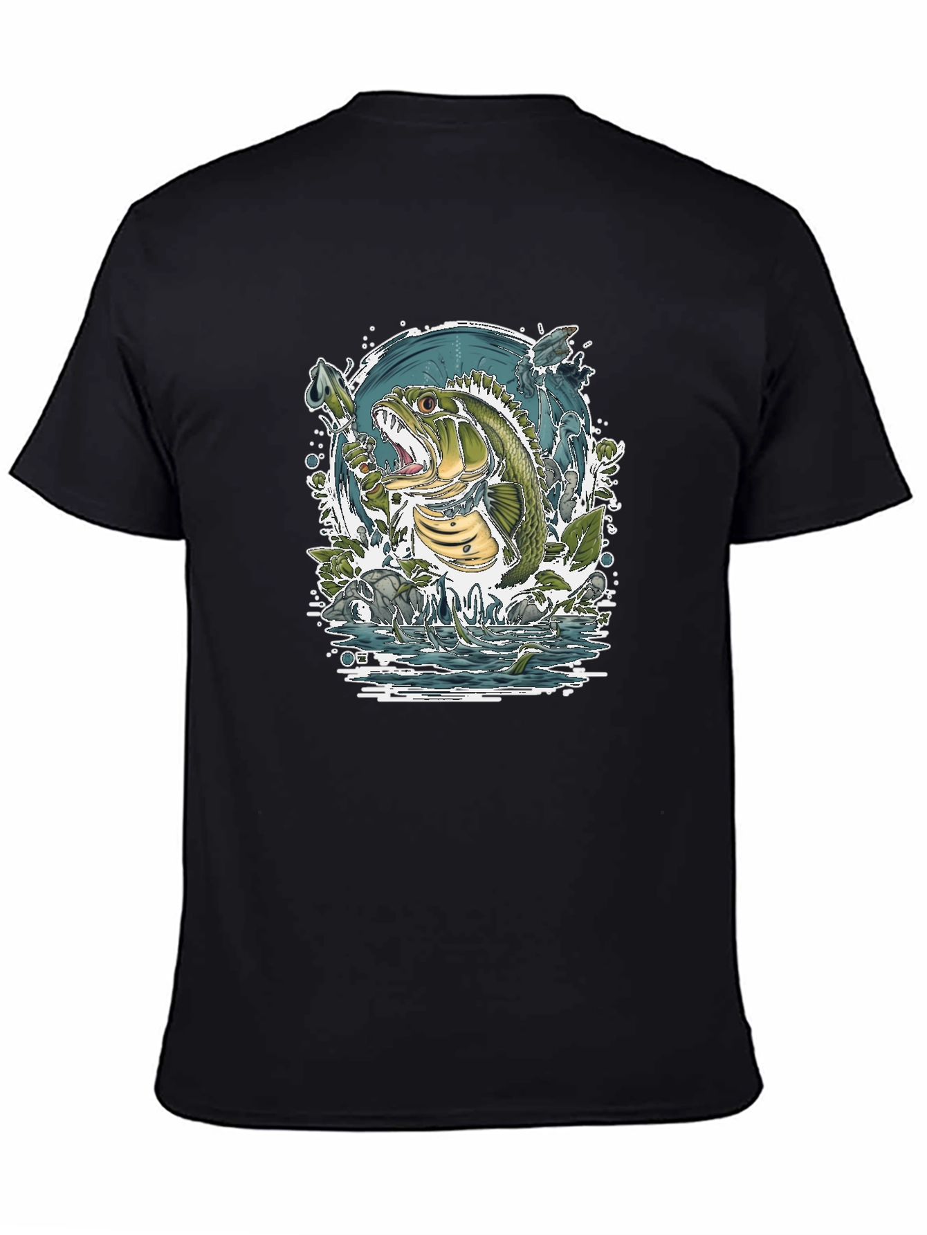 Bass Fishing T-Shirt - Graphic Print