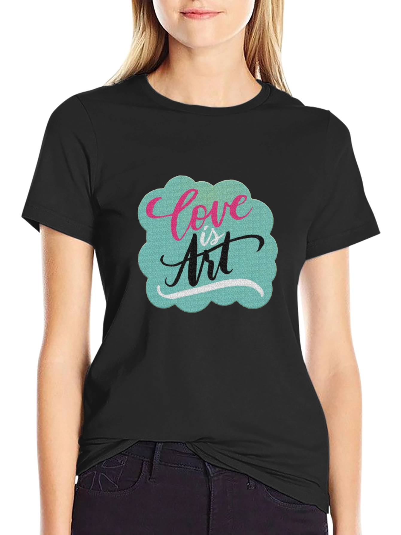 Love is Art Graphic Tee - Soft Cotton Blend