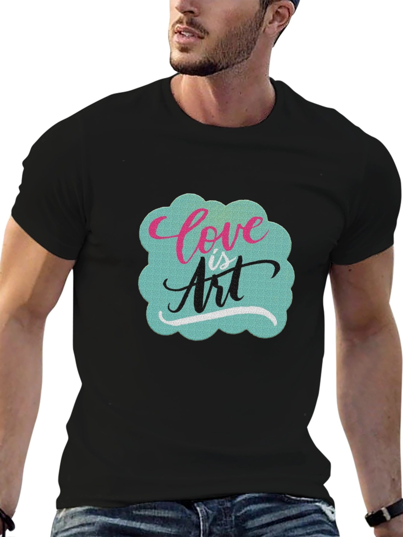 Love is Art Graphic Tee - Soft Cotton Blend