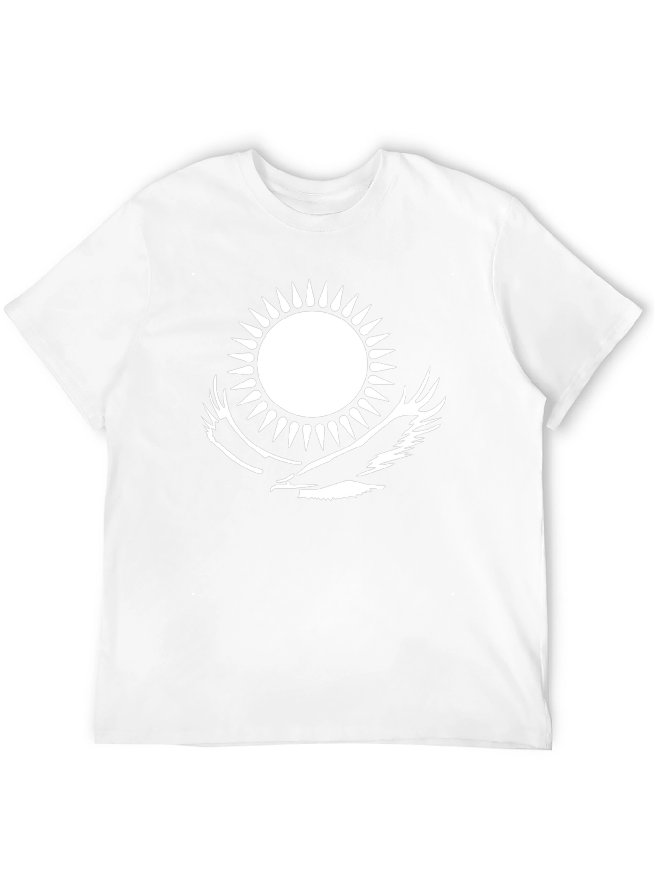 Kazakhstan Flag Graphic T-Shirt - Black