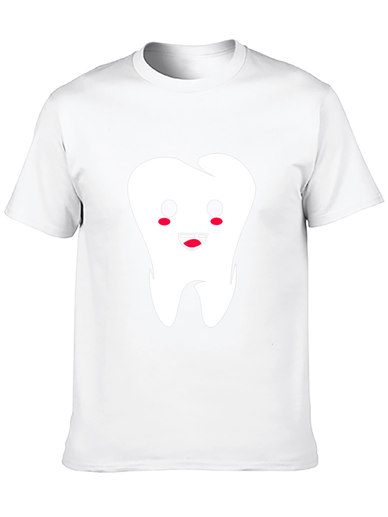 Cute Tooth Graphic Black T-Shirt