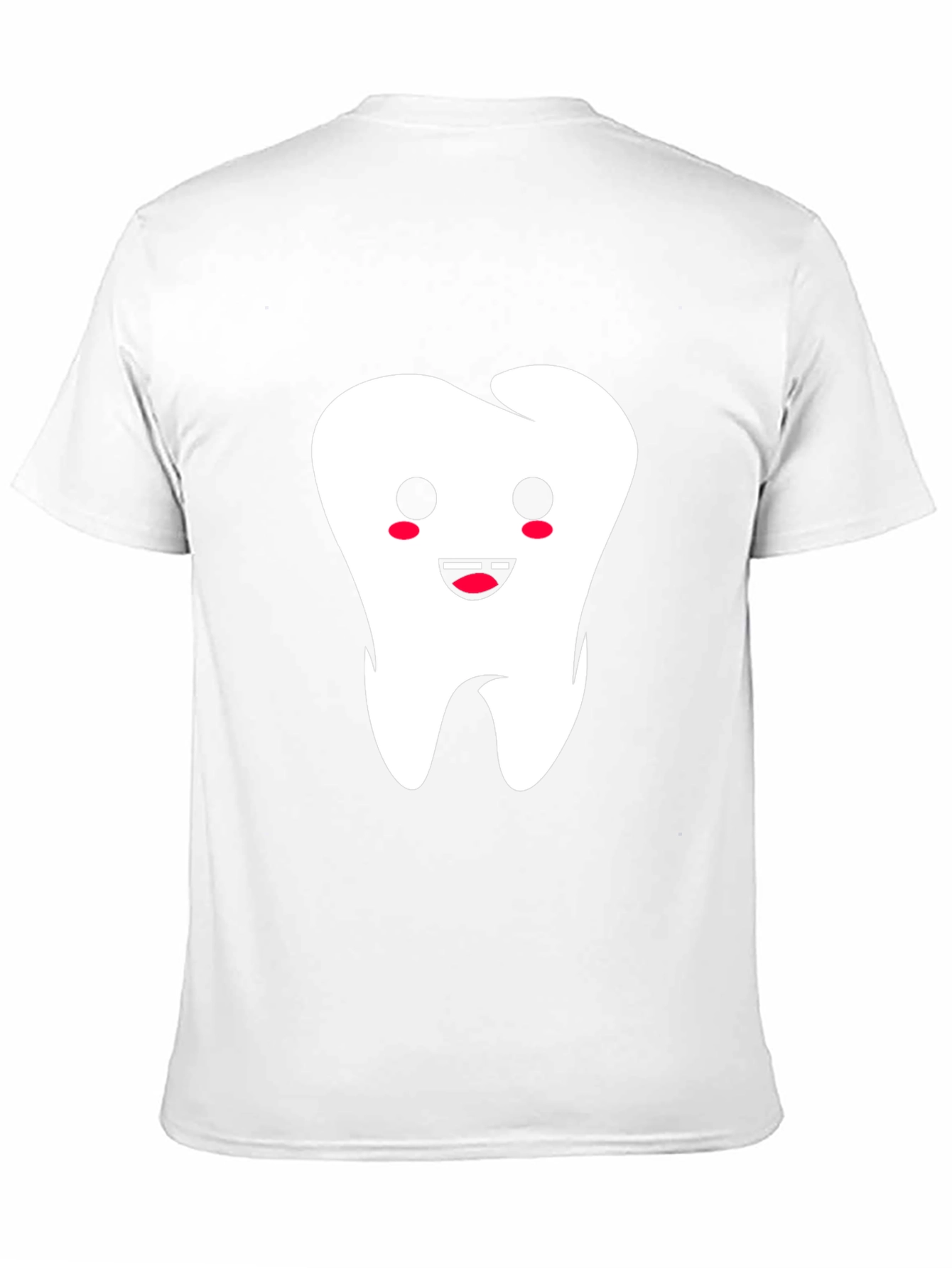 Cute Tooth Graphic Black T-Shirt