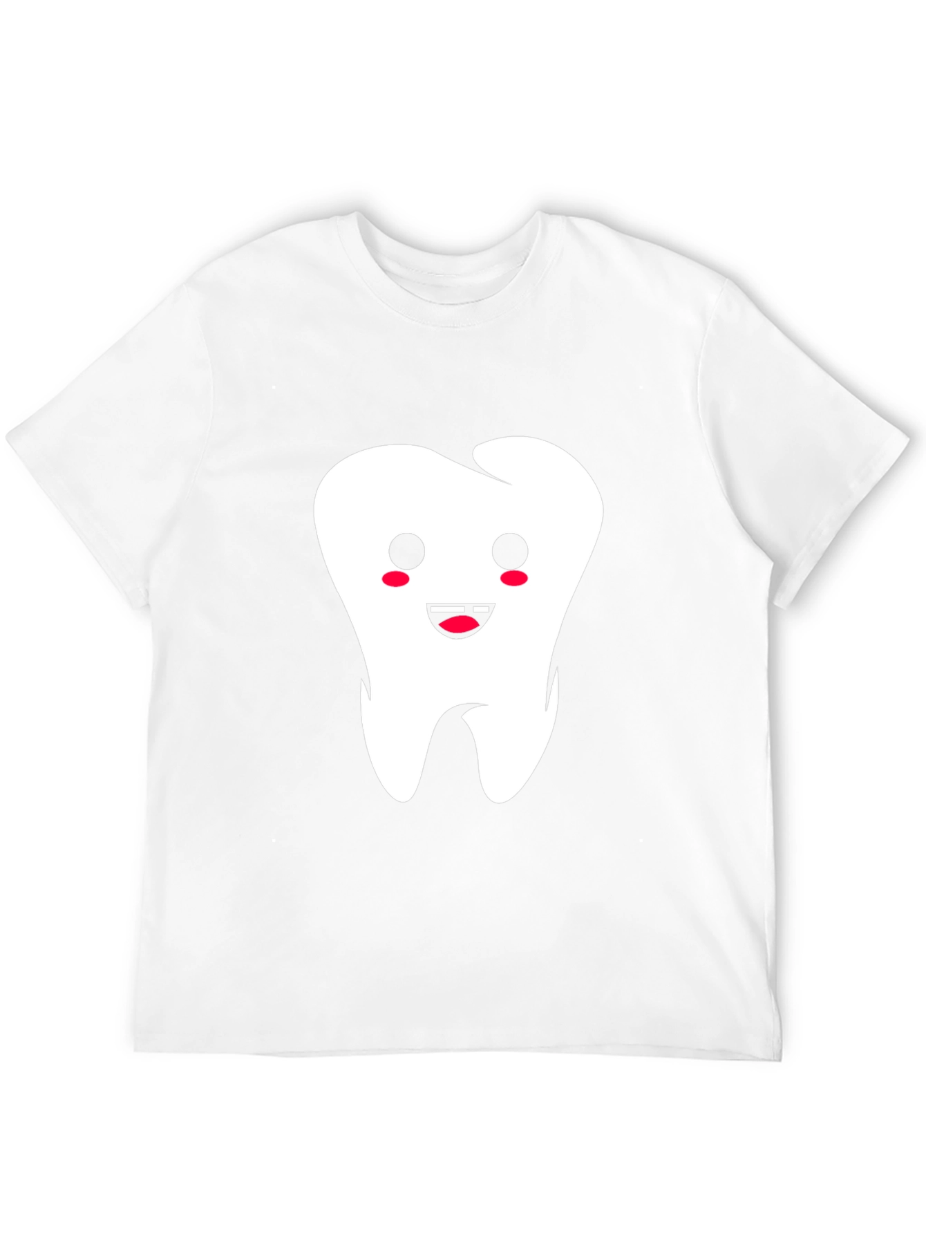 Cute Tooth Graphic Black T-Shirt