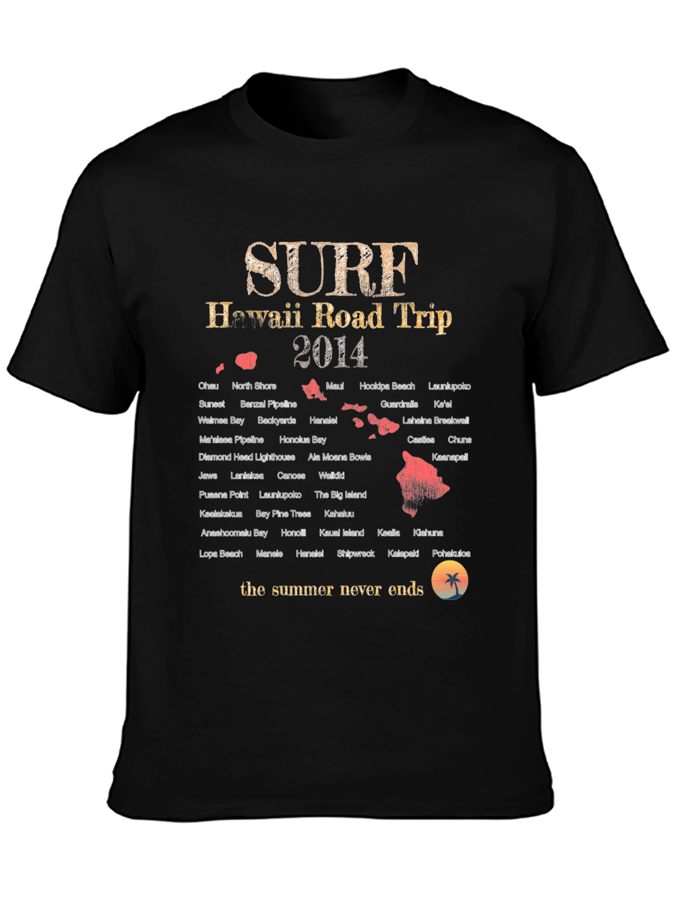 Hawaii Road Trip 2014 Surf T-Shirt