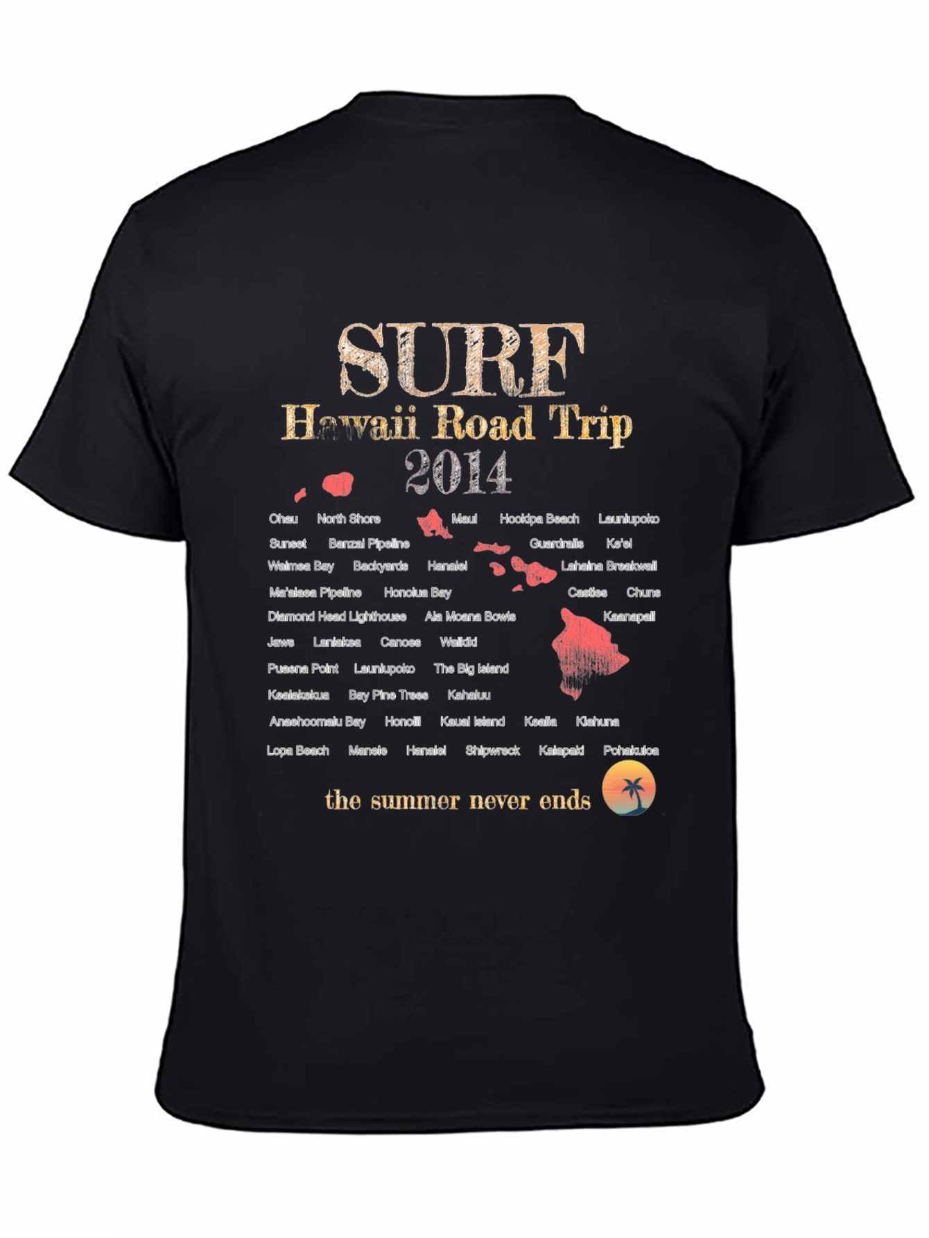 Hawaii Road Trip 2014 Surf T-Shirt