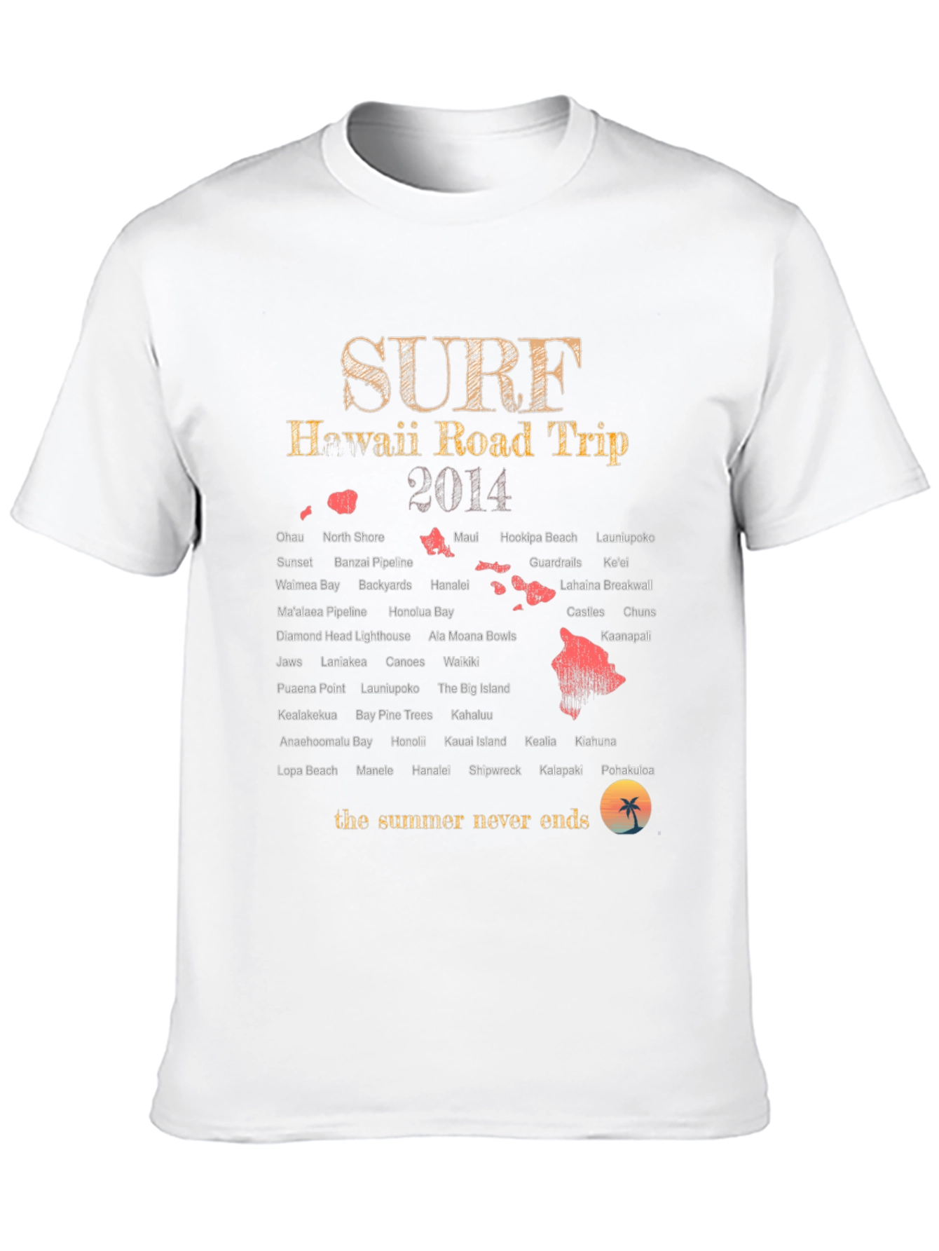 Hawaii Road Trip 2014 Surf T-Shirt