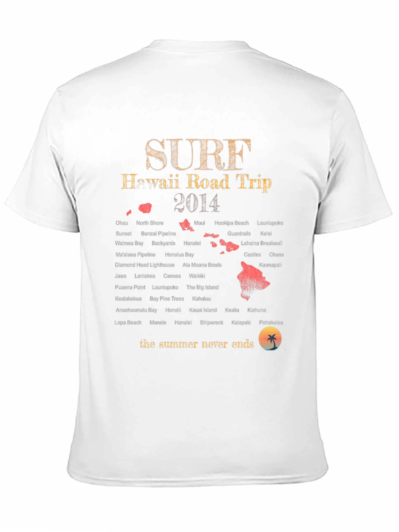 Hawaii Road Trip 2014 Surf T-Shirt