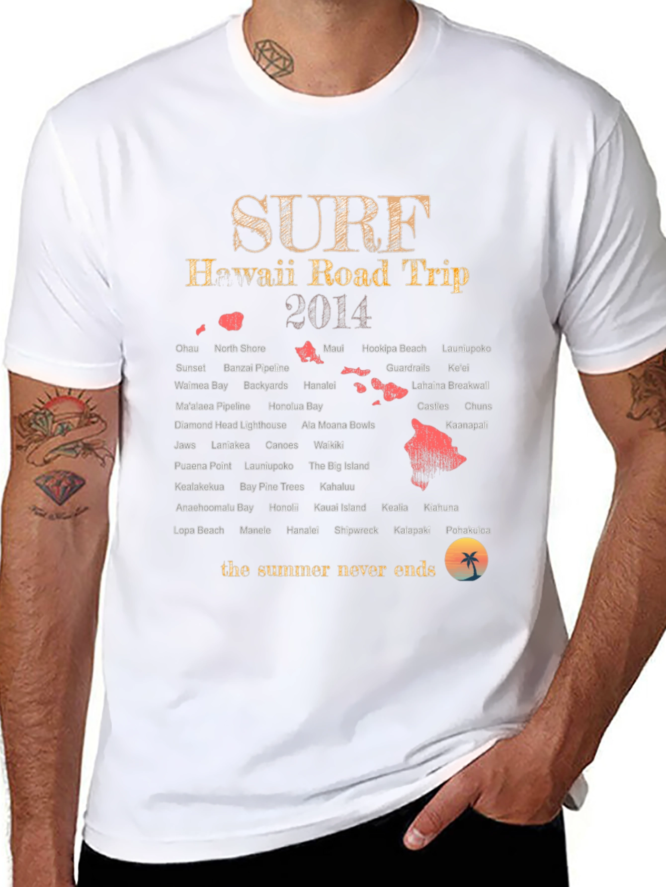 Hawaii Road Trip 2014 Surf T-Shirt