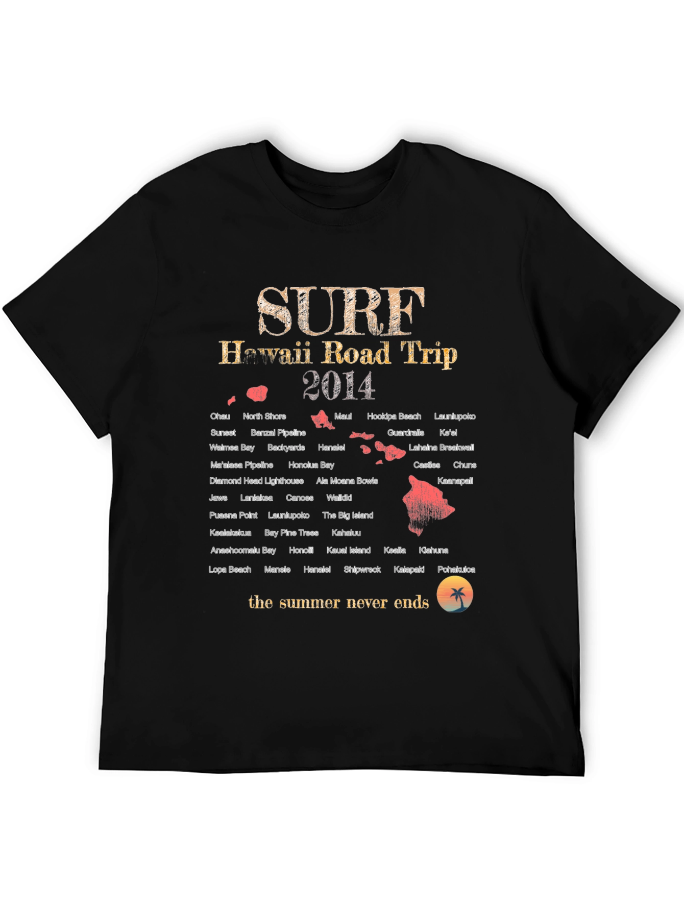 Hawaii Road Trip 2014 Surf T-Shirt