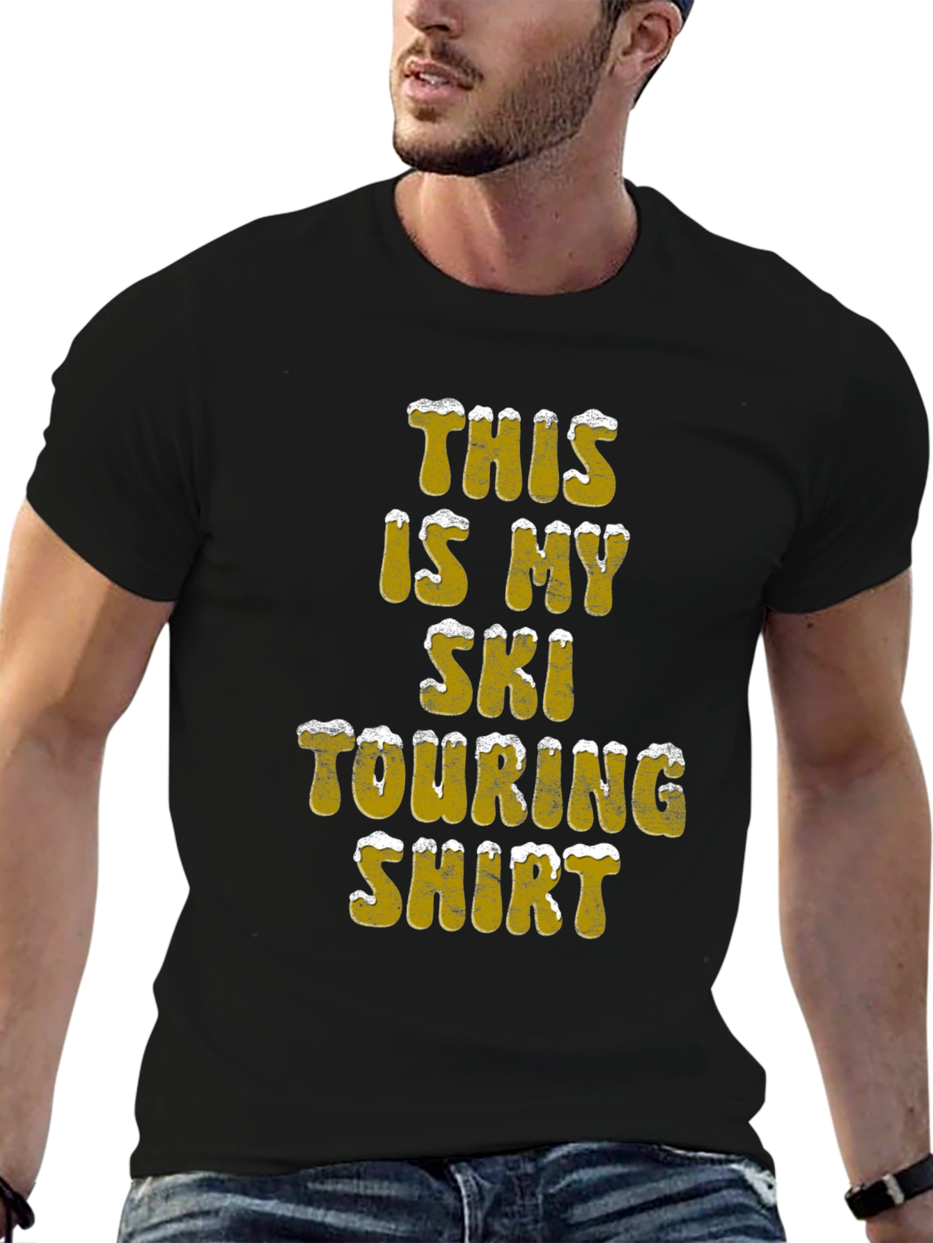 Ski Touring Shirt - Black Cotton Tee