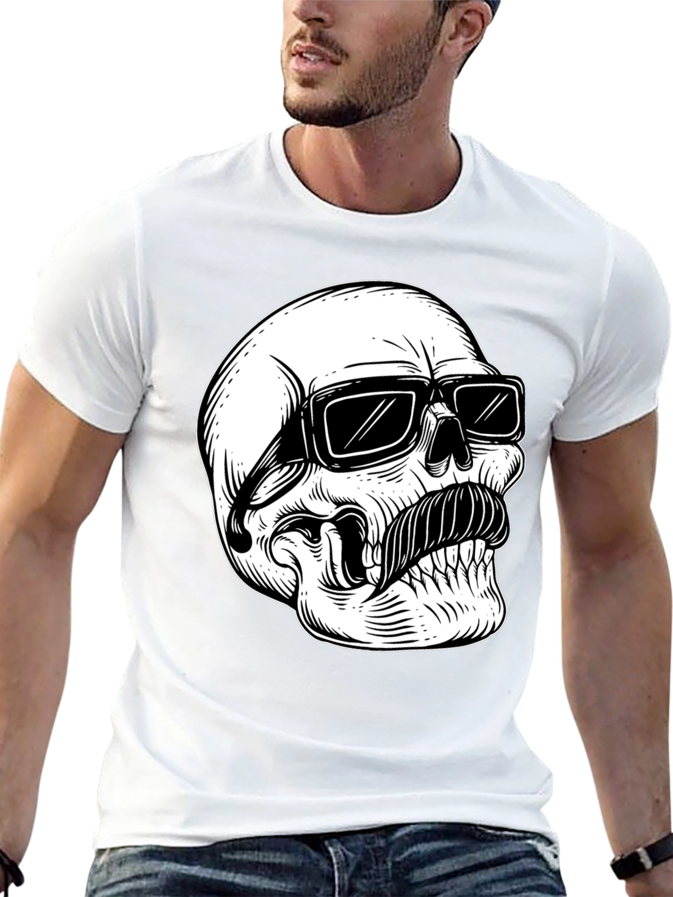 Cool Skull Graphic T-Shirt - Mens Fashion