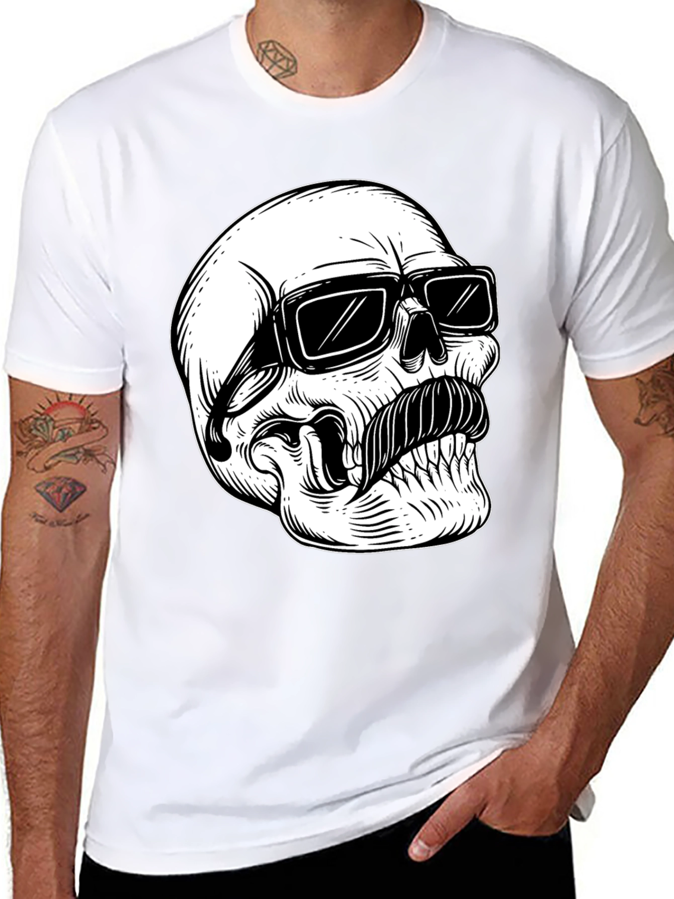 Cool Skull Graphic T-Shirt - Mens Fashion