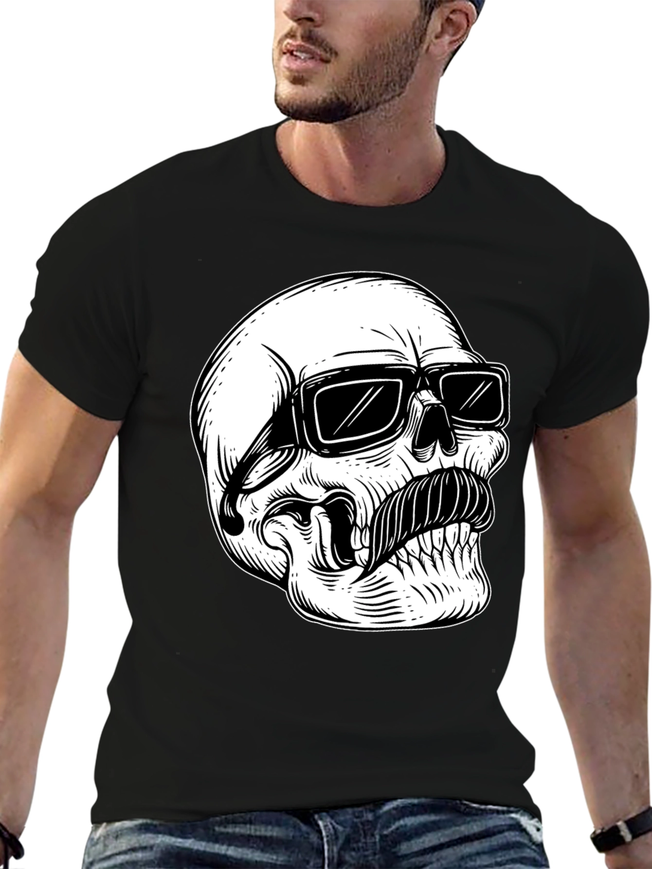 Cool Skull Graphic T-Shirt - Mens Fashion