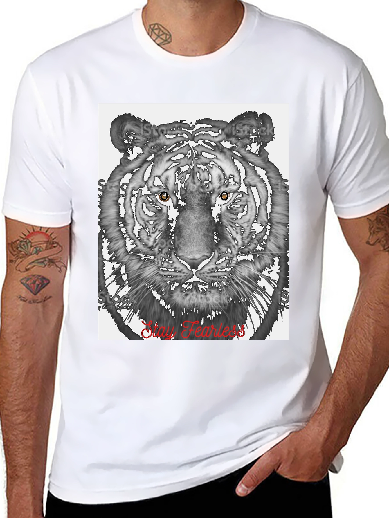 Stay Fearless Tiger Graphic Tee