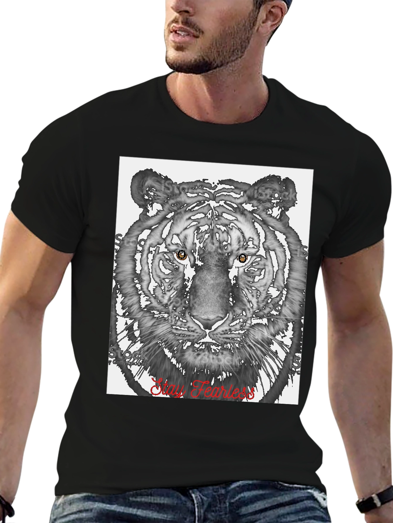 Stay Fearless Tiger Graphic Tee