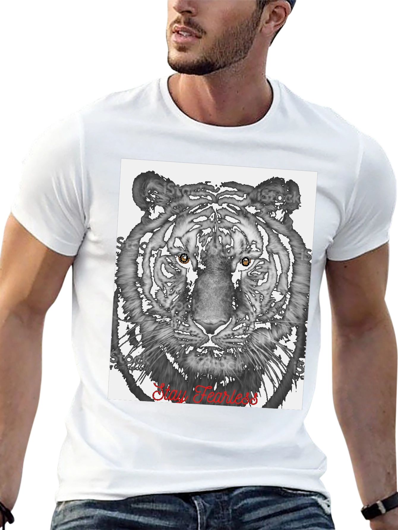 Stay Fearless Tiger Graphic Tee