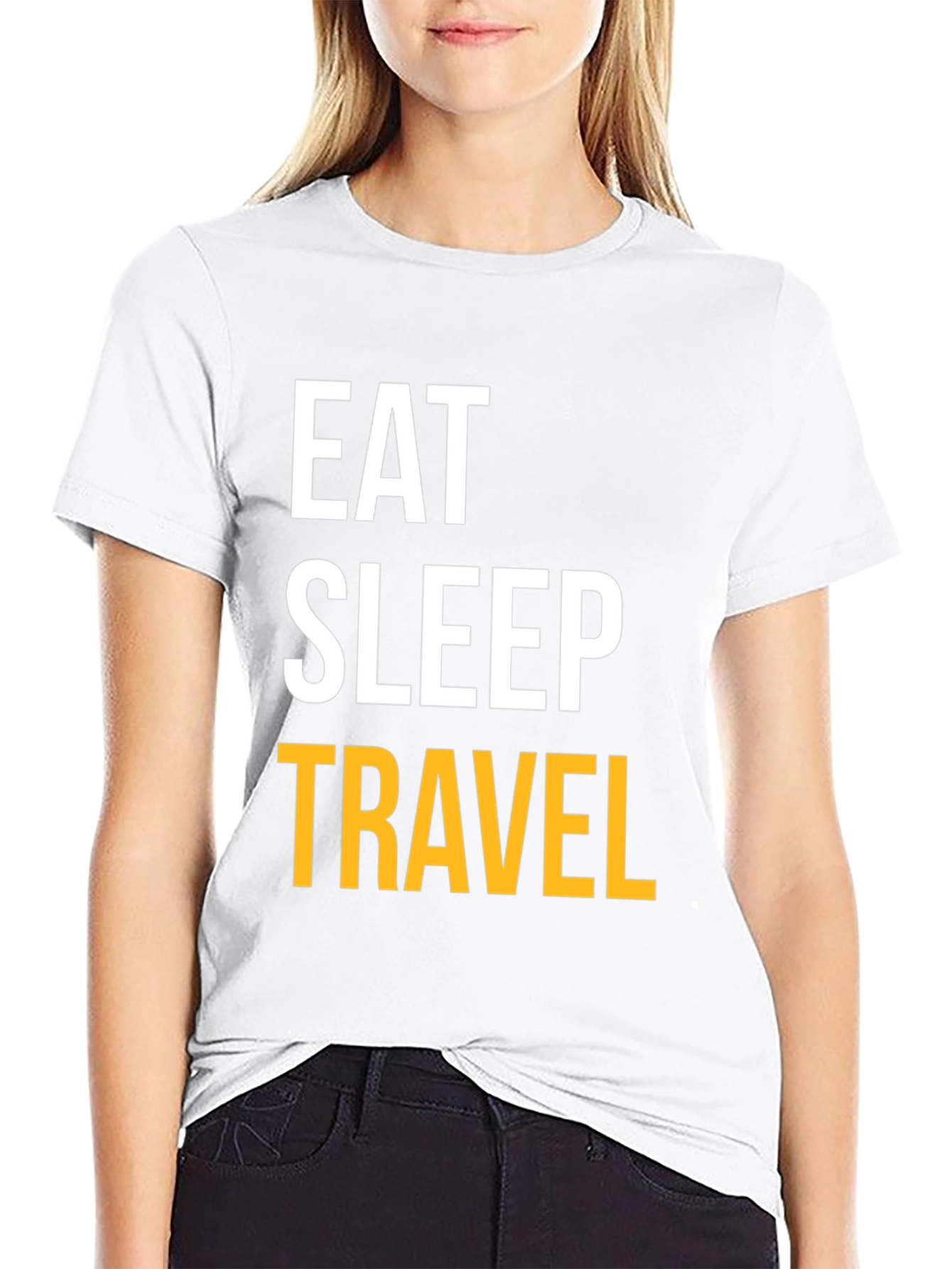 Eat Sleep Travel Black T-Shirt
