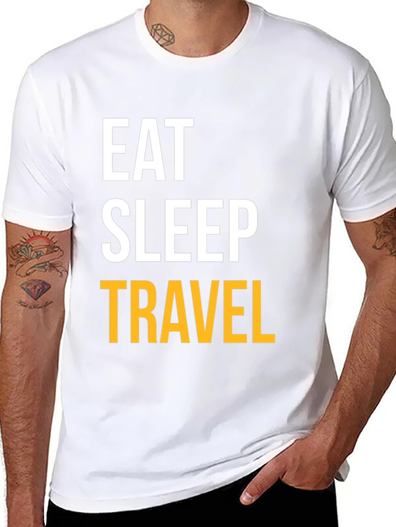 Eat Sleep Travel Black T-Shirt