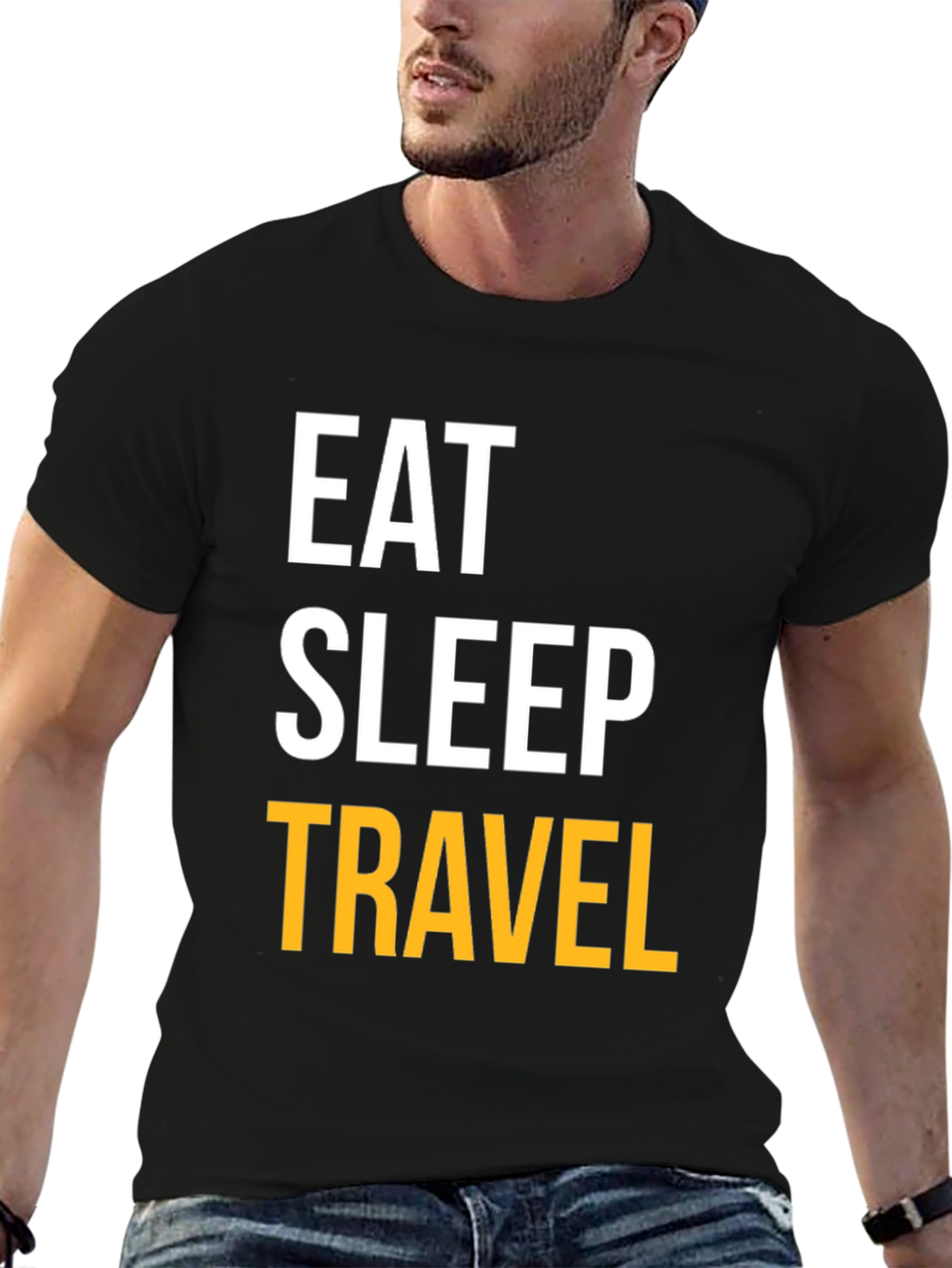 Eat Sleep Travel Black T-Shirt