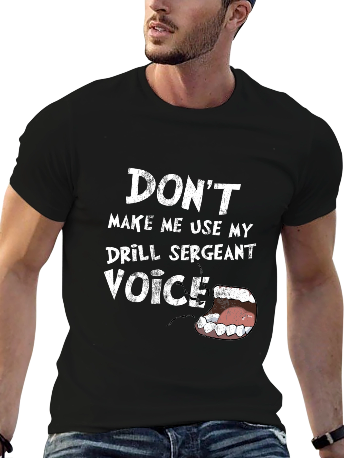 Drill Sergeant Voice T-Shirt Funny Graphic Tee